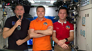 Российские космонавты поздравили студентов с орбиты